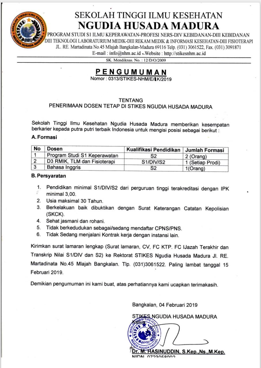 Recrutment Dosen Tetap