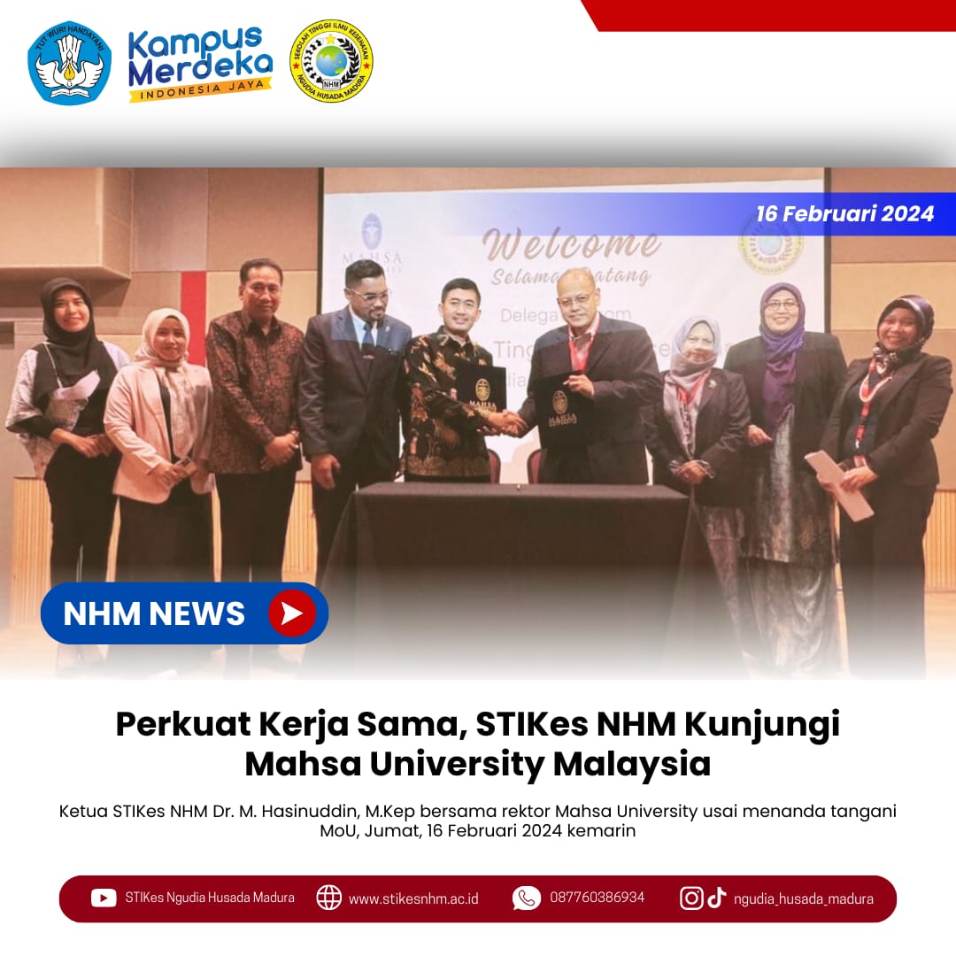 Perkuat Kerja Sama, STIKes NHM Kunjungi Mahsa University Malaysia