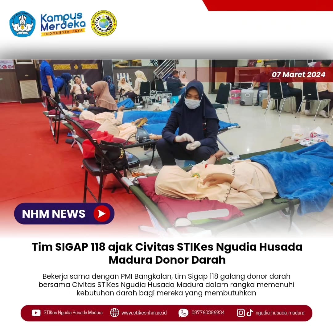 Sigap 118 Ajak Civitas STIKes NHM Donor Darah