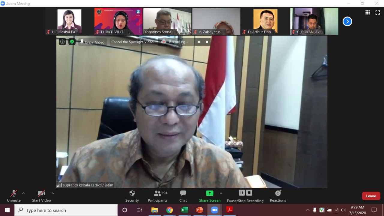 Workshop online strategi peningkatan akreditasi memalui spmi